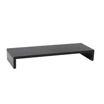 Qiangzon Adjustable Wood Monitor Stand & Desktop Organizer – Multi-Functional Tv/Notebook/Laptop Riser with Storage Shelf, Ergonomic Eye-Level Viewing, Tidy Home Office Desk Solution 1 Shelf