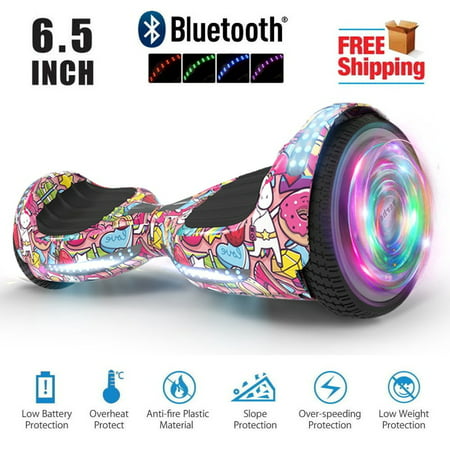 6.5'' Hoverboard Bluetooth Speaker LED  FLASHING WHEELS Scooter UL Listed