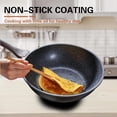 thumbnail image 4 of Nonstick Wok with Lid, 12 Inch Woks & Stir-fry Pans, Granite Stone Coating for Cooking, Induction Cookware, Compatible with All Stovetops, 4 of 8