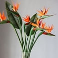 thumbnail image 2 of Nvzi piezas de flores artificiales de tacto real para decoración del hogar, oficina, boda, arreglo floral (naranja, 55 cm de largo), 2 of 4