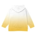 thumbnail image 6 of SGFCWSX Girls Hooded Sweatshirts Kids Full Zip Hoodie Gradient Long Sleeve Sweatshirt Jacket Yellow Size 5 Years, 6 of 8