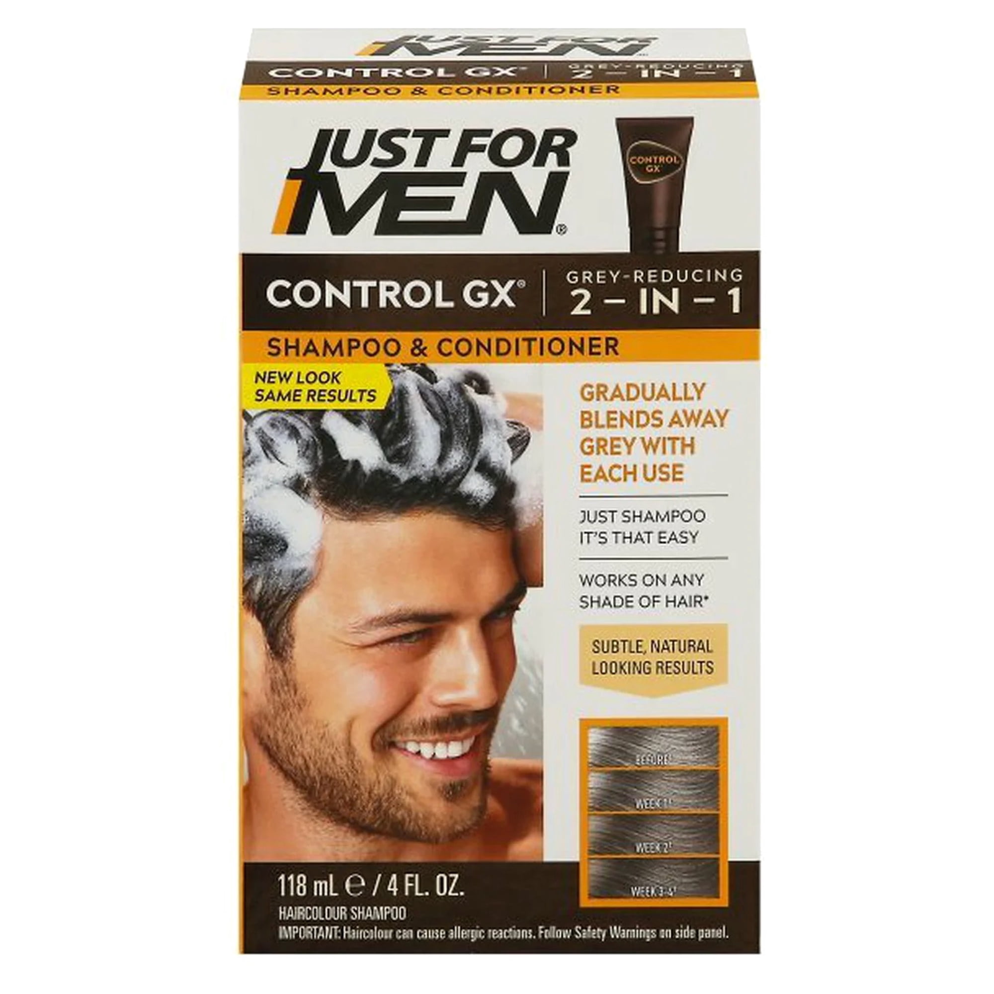Just For Men Control Gx 4oz 2-N-1 Shampoo & Conditioner (Pack of 3)