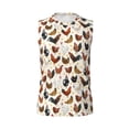 thumbnail image 6 of Lsque Funny Chicken Print Men's Cotton Blend Sleeveless Muscle Shirts (S-3XL)- Moisture Wicking, Odor Protection, UPF 30+,XX-Large, 6 of 8