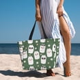 thumbnail image 6 of KdxioAlpaca Faces for Beach Bag for Women Large Beach Tote Bag Waterproof Sandproof Swim Bag with Zipper Pockets Beach Vacation Travel, 6 of 7