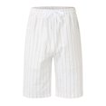thumbnail image 3 of Plebaso Men's Striped Shorts 2025 Summer Drawstring Casual Shorts Lightweight Beach Short Pants for Men, 3 of 5