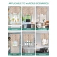 thumbnail image 5 of Brown Flowers Tie Up Curtains for Windows 45 Inch Length Balloon Curtains Kitchen Adjustable Balloon Window Shade Vintage Farmhouse Floral Leaves Vines Tie Up Valance Bathroom Curtain Window 34"x45", 5 of 6