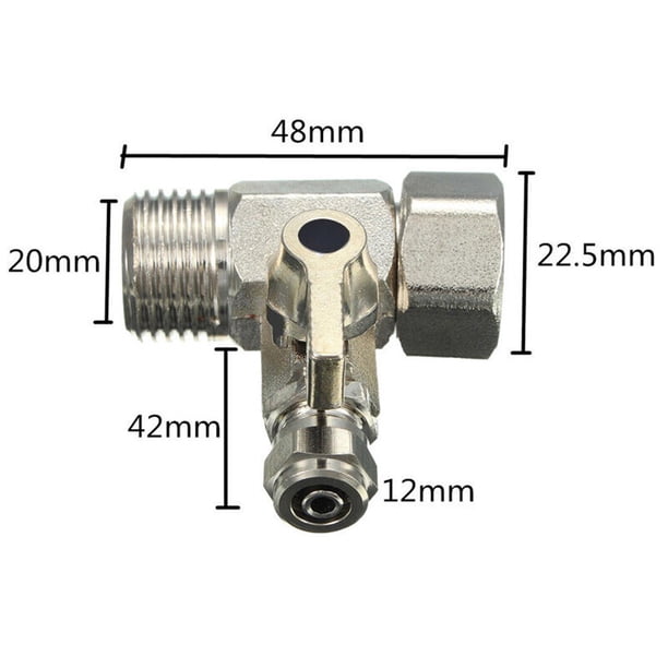 Adaptateur Eau RO 1/2" BSP M/F Vers 1/4" Tube – Raccord Robinet Tee Valve #D5