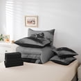 thumbnail image 6 of Feelyou Dirt Bike Sport Bedding Comforter Set 7 Pieces for Kids, Grey Graffiti Check Full Bedding Set, Modern Motorcycle Lover Reversible Fitted Sheet Flat Sheet, Microfiber Bedroom Decor, 6 of 8