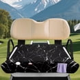 thumbnail image 2 of Bulopur Black Marble Golf Seat Covers for Cart Waterproof Golf Cart Seat Towel Blanket with 4 Front Pockets Compatible with EZGO, Yamaha, Club Car, 2 of 8