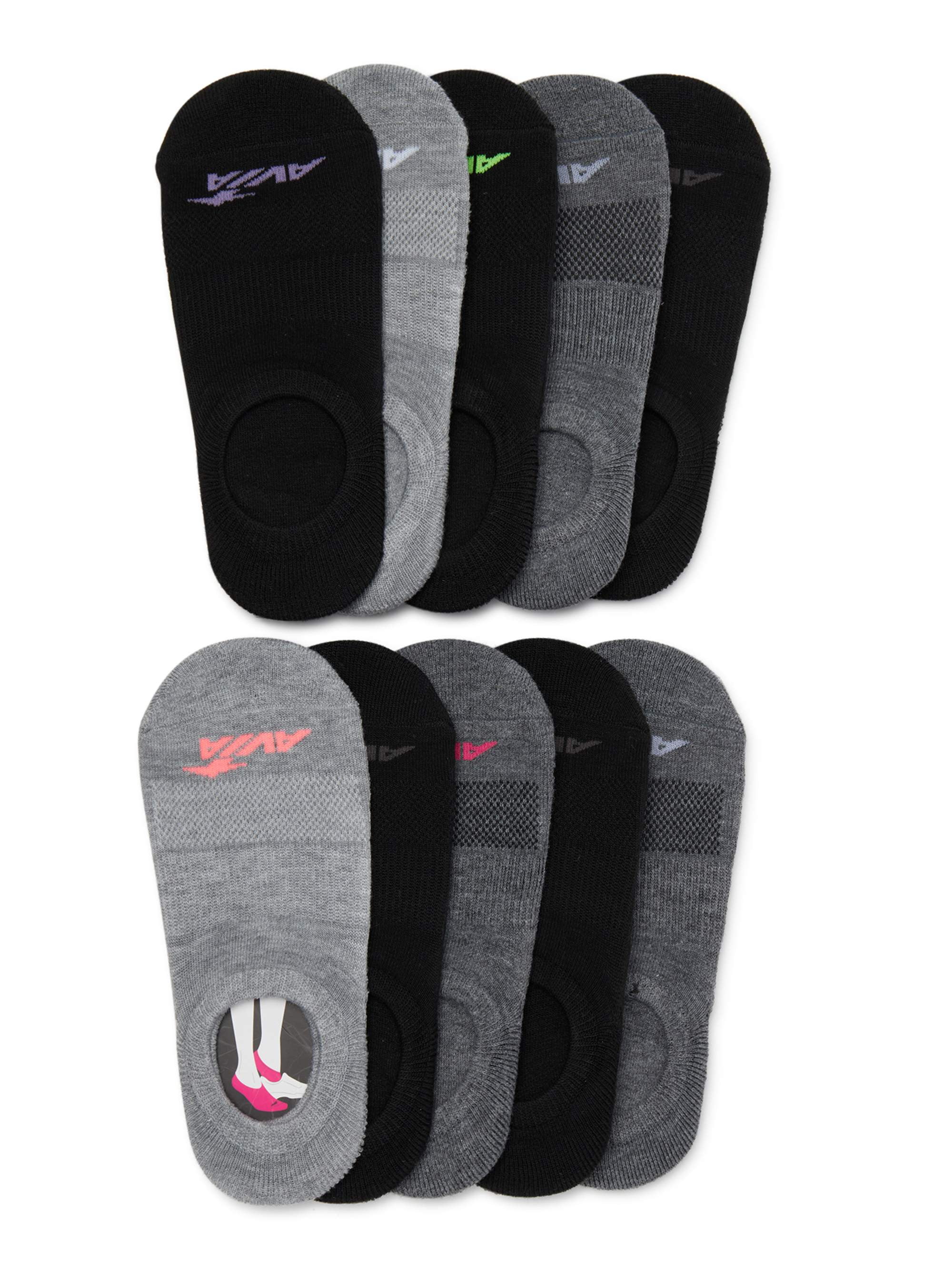 Avia Women's Performance Comfort Cuff Liner Socks, 10Pack