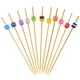 thumbnail image 1 of FELTECHELECTR 100 palillos desechables hechos a mano para cócteles, palillos creativos de bambú para aperitivos, palillos de madera para frutas, decoración de cuentas, suministros para fiestas., 1 of 6