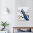 thumbnail image 3 of COMIO Peacock Wall Art Watercolor Peacock Pictures Wall Decor Aesthetic Peacock Canvas Prints Framed Modern Painting Artwork Home Office Decorations For Kitchen Bedroom Living Room Framed, 3 of 4