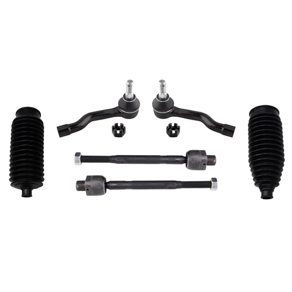 PartsW - 6 Pc Front Steering Kit Outer & Inner Tie Rod Ends   Rack and Pinion Bellow Boots LEFT RIGHT Side Set for INFINITI FX35 2003-2006 / INFINITI FX45 2003-2006
