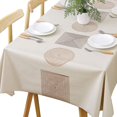 thumbnail image 4 of nappe Rectangulaire 137x180cm Nappe Beige En Pvc Anti-tache, Nappe Fte Nol Impermable Facile Nettoyer, Linge De Table Plastique En Motifs Gomtriq, 4 of 5