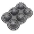 thumbnail image 3 of Bewildely Molde de silicona para hacer cubitos de hielo y bolas de Whisky, 6 bolas, molde esférico, bandeja redonda, barra Cocina y Comedor negro, 3 of 6