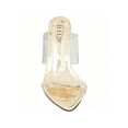 thumbnail image 4 of Women's Clear Pointed Toe Sandals Stiletto Heels Transparent Strap High Heels Slip On Clear Heel, 4 of 5