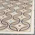 thumbnail image 3 of SAFAVIEH Veranda Bayon Geometric Indoor/Outdoor Area Rug, 6'7" x 9'6", Cream/Chocolate, 3 of 7