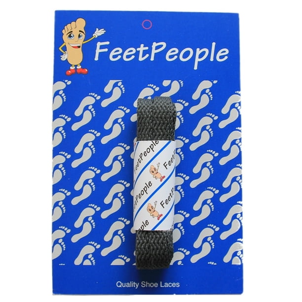 FeetPeople Flat Shoe Laces, Grey, 36 Inch