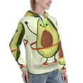 thumbnail image 6 of Uemuo Avocado1 Pattern Women's Hoodie with Eye-catching Drawstrings- Casual Pullover Hoodie with Kangaroo Pocket, Stylish Hooded Sweatshirt-XX-Large, 6 of 7