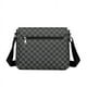 thumbnail image 3 of Bolso bandolera deportivo de cuero con cuadros informales para hombre, 3 of 3