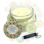 Tyler Candle Company Limelight Jar Candle - Luxurious Scented Candle with Essential Oils - Long Burning Candles 110-120 Hours - Large Candle 22 oz with Worldwide Nutrition Multi Purpose Key Chain