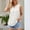 White, variant on BRGZLK Women's Summer Tank Tops Fashion Solid V-Neck Vest Loose Fit Casual Hollow Pleated Sleeveless Top Army Green S