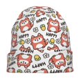 thumbnail image 7 of Rocae Happy Foxy Faces for Beanies Hats for Men Women Warm Chunky Knit Hats Winter Adult Milk Silk Knitted Beanie, 7 of 7