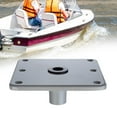 thumbnail image 3 of BAOSITY Boat Seat Base Aluminum Alloy Boat Accessories, Sturdy, 7inchx7inch, 3/4" Pin Post Socket, Heavy Duty, Marine Pedestal Base, 3 of 8
