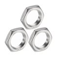 thumbnail image 1 of 3Pcs Cast Pipe Fitting Hex Locknut, 304 Stainless Steel Hex Lock Nut PT 3/4" Female Thread for Plumbing Fixed, 1 of 5
