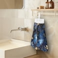 thumbnail image 3 of ZIATUBLE Butterfly Floral Hanging Kitchen Towel Breathable Dish Towel Hand Towels Easy to Install Bathroom Hand Bath Towel Machine Washable Dish Cloths Towel Elastic Hanging Towels, 3 of 7