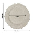 thumbnail image 2 of Efavormart 6 Pack 13" Round Taupe Plastic Reef Charger Plates Ruffled Rim Dinner Charger Plates For Weddings Events, 2 of 11