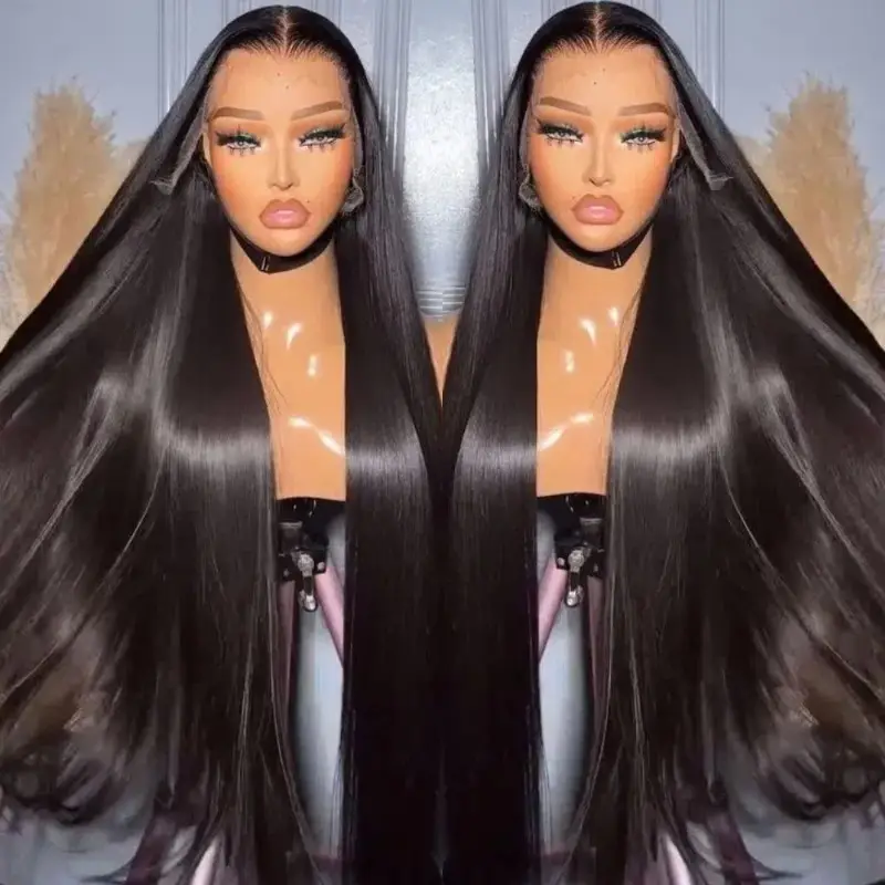 13x6 Deep Wave Frontal Wig Lace Front Wigs Human Hair Pre Plucked HD Lace Frontal Wig Human Hair 200% Density Deep Curly Glueless Wig for Black Women 18inch