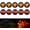 5pcs Amber + 5pcs Red, variant on LINLIN 3/4" Round LED Front Rear Side Marker Indicators Light Waterproof Bullet Clearance Marker Light 12V for Car Truck
