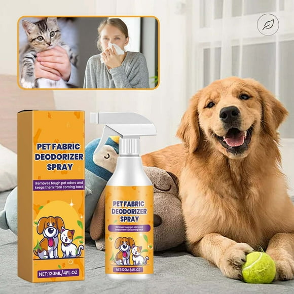 Riforla Pet Odor Eliminator Spray for Home Natural Silver Ion Cat Dog Smell and Odor Eliminator for Carpet Furniture and Litter 120ml Pet Supplies Orange