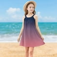 thumbnail image 2 of Milgrthf Robe Débardeur Dégradée pour Filles Été Sans Manches Fluide Plage Robes Ligne A Smockée Évasée Midi Robe d'Été Violet 7 Ans, 2 of 9