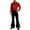 Red@GC@, variant on CONZONE Carnival Mens 70S Disco Set 2 Peice Dance Suit for Men Glitter Sequins Long Sleeve Tops Flared Pants Funny Stage Performance Outfits