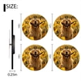 thumbnail image 2 of Decorative Round Wall Clocks Non-Ticking Silent Battery Operated Clocks with Photo for Bedroom,Living Room-Cute Brown Cow On Black Background(12inch), 2 of 4