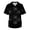 Black, variant on LNZGNM Halloween Men's Scrub Top V Neck Chest Festive Print Easy Care Short Sleeve Loose Fit Healthcare Daily Shift,Red(XXXXXL)