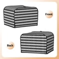 thumbnail image 2 of KLL Black And White Diamonds Print 4 Slice Toaster Dust Covers Kitchen Small Appliance Cover with 2 Pockets,Can hold Jam Spreader Knife & Toaster Tongs (12.4 x 10.6 x 8.2), 2 of 6