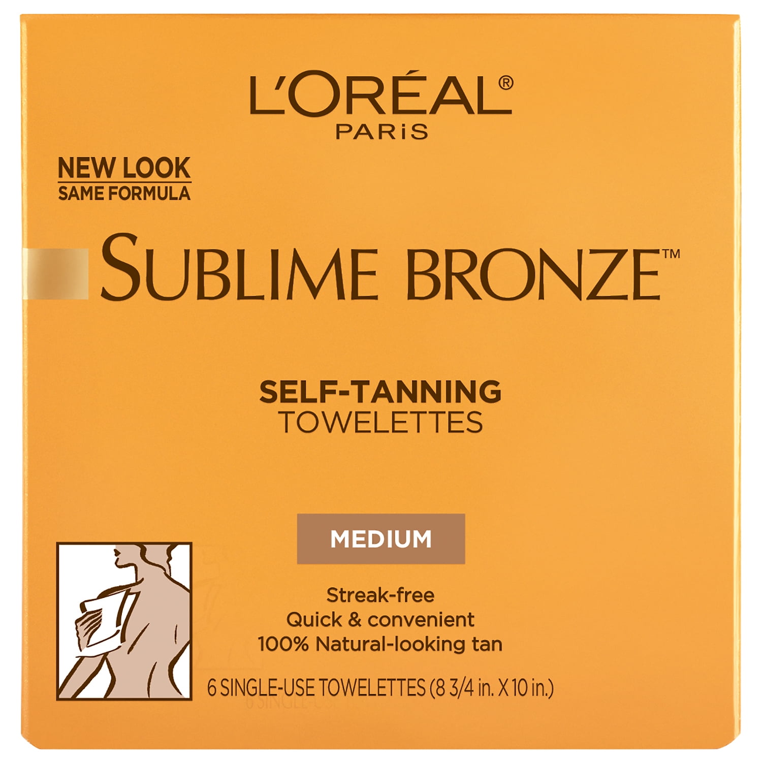 L'Oreal Paris Natural Looking Self-Tanning Wipes, 6 Count
