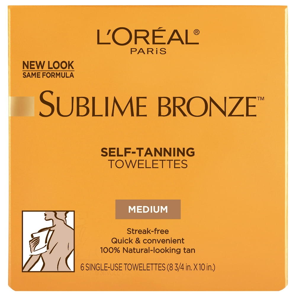 L'Oreal Paris Sublime Bronze Sunless SelfTanning Towelettes, Streak