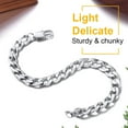 thumbnail image 6 of ChainsProMax Miami Cuban Chain Bracelet for Men Women 8mm 8.3 inch Stainless Steel Wrist Chain, 6 of 8
