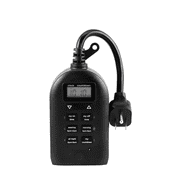 Simple Set Plug-In Dual Digital Indoor,Outdoor Timer with 2 Grounded Outlets