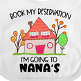 thumbnail image 4 of Inktastic Book My Reservation I'm Going to Nana's- House Boys or Girls Baby Bib, 4 of 4