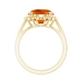 thumbnail image 2 of Lab Grown Orange Sapphire Vintage Inspired Ring with Diamond - 6 Carat - AAAA Quality, 10K Yellow Gold, US 13.00, 2 of 8