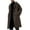 Coffee, variant on Mens Wool Blend Pea Coat Western Trench Coat with Hood Long Horn Buckles Jacket Hooded Windbreaker Jackets Outerwear Black 4(M)