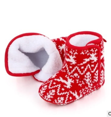 newborn christmas booties