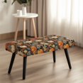 thumbnail image 4 of Whosucclay Pumpkin Daisy Maple Leaf Print Rectangle Bench Covers, Comfortable Dining Bench Slipcover Easy to Clean Bench Seat Furniture Protector Stain Resistant Bench Cushion Cover, 4 of 7