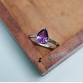 thumbnail image 3 of Natural Purple Amethyst Ring, Pear Cut Amethyst Ring, 925 Sterling Silver Ring, amethyst ring, Wedding Ring, Ring for gift, hand made ring, 3 of 3