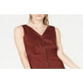 thumbnail image 2 of Alfani Women's Button Through MIDI Dress Brown Size 8 Petite, 2 of 3